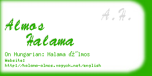 almos halama business card